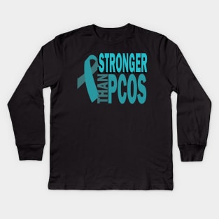 Stronger than PCOS Kids Long Sleeve T-Shirt